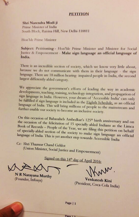 Petition NR Naryanan Murthy Founder Infosys Venkatesh Kini President Coca-Cola India